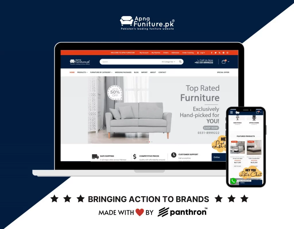 apnafurniture.pk portfolio